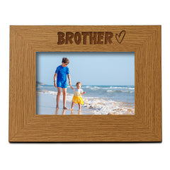 Oak Brother Picture Photo Frame Heart Gift Landscape
