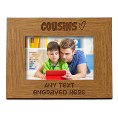 Personalised Cousin Picture Photo Frame Heart Gift