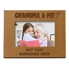 Personalised Grandma and Me Picture Photo Frame Heart Gift