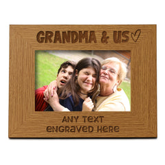 Personalised Grandma and Us Picture Photo Frame Heart Gift
