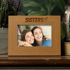 Oak Sisters Picture Photo Frame Heart Gift Landscape