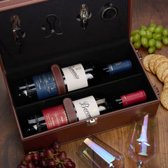 Personalised Luxury Two Bottle Wine Box Holder For Wedding Couple With Sentiment Keepsake Gift