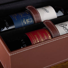 Personalised Luxury Two Bottle Wine Box Holder For Wedding Couple With Sentiment Keepsake Gift