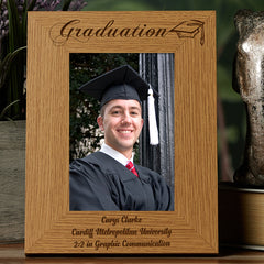 Personalised Graduation Wooden Photo Frame Gift Graduation Photo Frame ukgiftstoreonline
