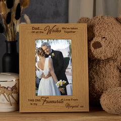 Personalised Father Of The Bride Gift Wooden Photo Frame