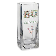 Personalised 60th Birthday Flower Vase Gift Present With Floral Numbers Personalised Flower Vase ukgiftstoreonline