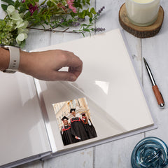 Personalised Large Linen Congratulations Graduation Photo Album Elegant Star Design Custom Photo Graduation Day Memory Storage Album