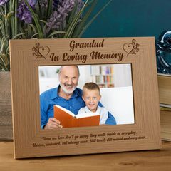 Grandad Memorial Remembrance Photo Frame grandad photo frame ukgiftstoreonline