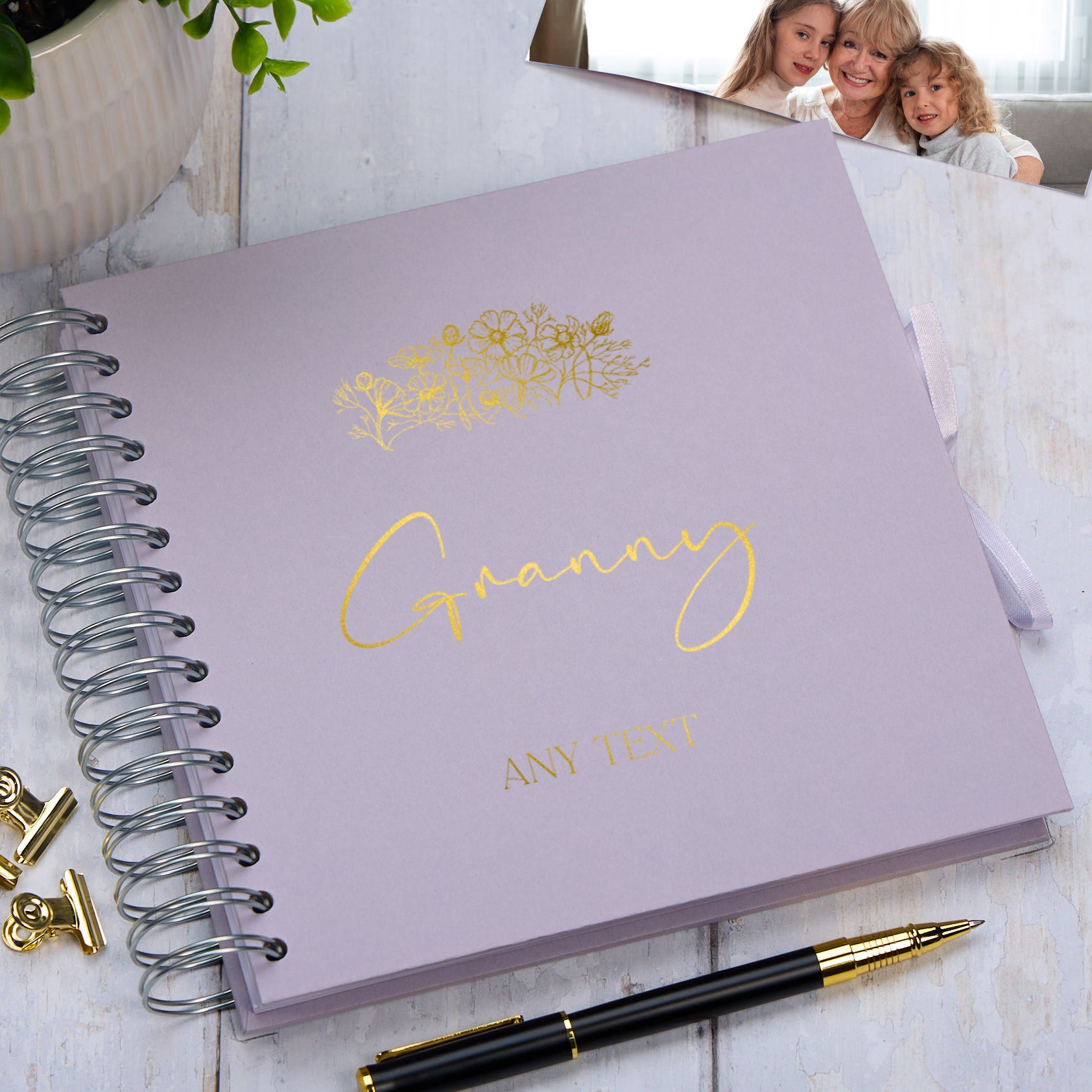 Personalised Granny Scrapbook Photo Album With Sentiment Multiple Colours