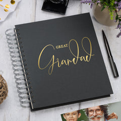 Large Great Grandad Memory Book Multiple Colours Photo Album