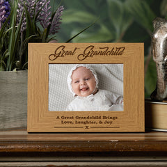 Great Grandchild Wooden Photo Frame Gift Grandchildren Photo Frame ukgiftstoreonline