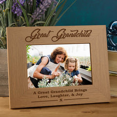 Great Grandchild Wooden Photo Frame Gift Grandchildren Photo Frame ukgiftstoreonline