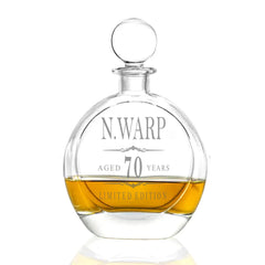 Personalised Round Glass Whiskey Decanter with Stopper Birthday Gift