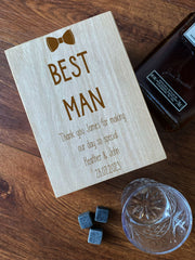 Personalised Whisky Stones & Tumbler Best Man Wedding Gift