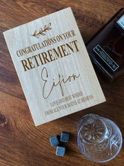 Personalised Whisky Stones & Tumbler Retirement Gift Set Personalised Whisky Stones ukgiftstoreonline