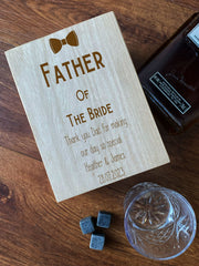 Personalised Whisky Stones & Tumbler Father Of The Bride Wedding Gift