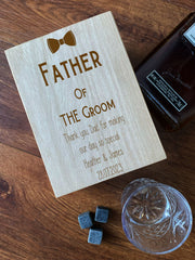 Personalised Whisky Stones & Tumbler Father Of The Groom Wedding Gift