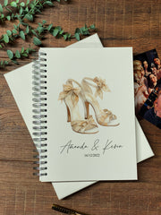 Large A4 Wedding Album Scrapbook Guest Book Boxed With Bridal Shoes