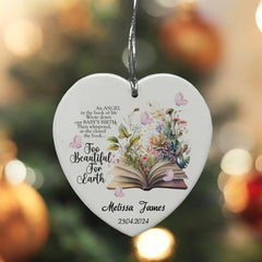 Personalised Baby Loss Remembrance Ceramic Heart Decoration