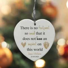 Personalised Miscarriage Memorial Ornament Large Heart Infant Loss