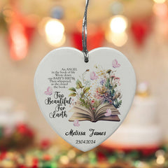 Personalised Baby Loss Remembrance Ceramic Heart Decoration