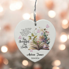 Personalised Baby Loss Remembrance Ceramic Heart Decoration