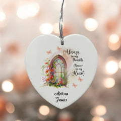 Sympathy Bereavement Condolences Ceramic Heart Always In My Thoughts
