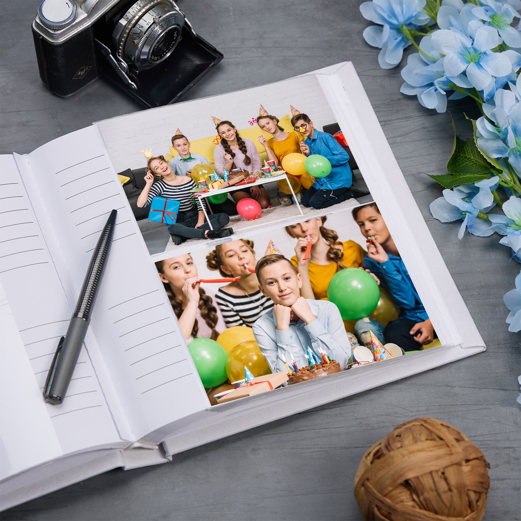 Large Book Bound 16th Birthday Gift For Her Or Him With Star Design Photo Album