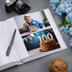 Large Book Bound 100th Birthday Gift For Her Or Him Photo Album