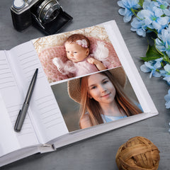 Large Book Bound Beautiful Baby Girl Photo Album With Heart