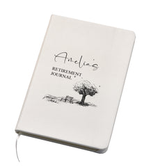 Personalised Retirement Gift Leatherette Notebook Journal