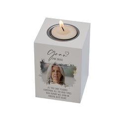 Memorial Gran Tea Light Holder Bereavement Sympathy Gift With Photo