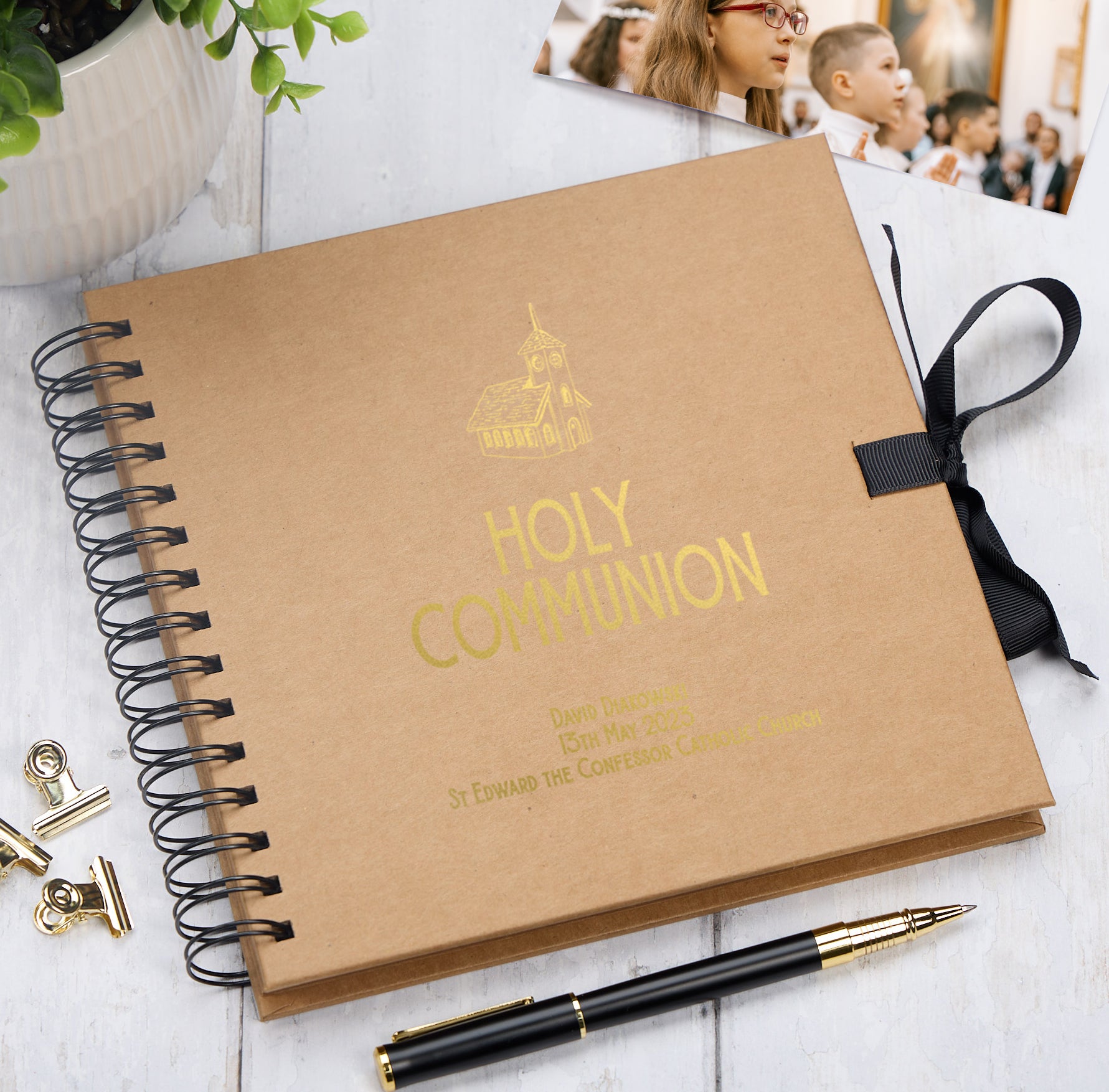 Personalised Communion Multiple Colour Scrapbook Guest Book or Photo Album Gift
