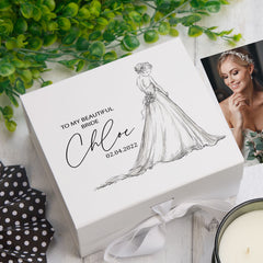 ukgiftstoreonline Personalised To My Beautiful Bride Wedding Gift Keepsake Memory Box UV-17
