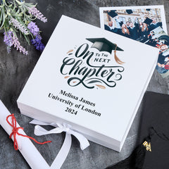Personalised Graduation Gift Keepsake Memory Boxes Ribbon Closure