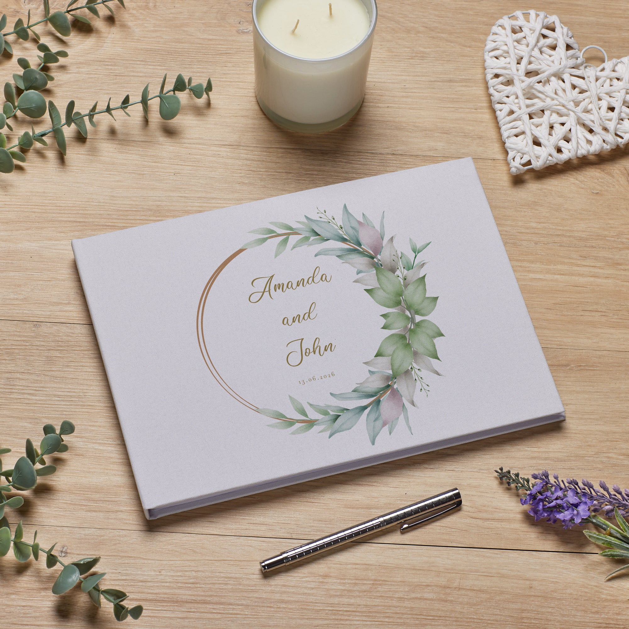 Personalised Large Wedding Guest Signing Book A4 Size Memory Message Book ukgiftstoreonline