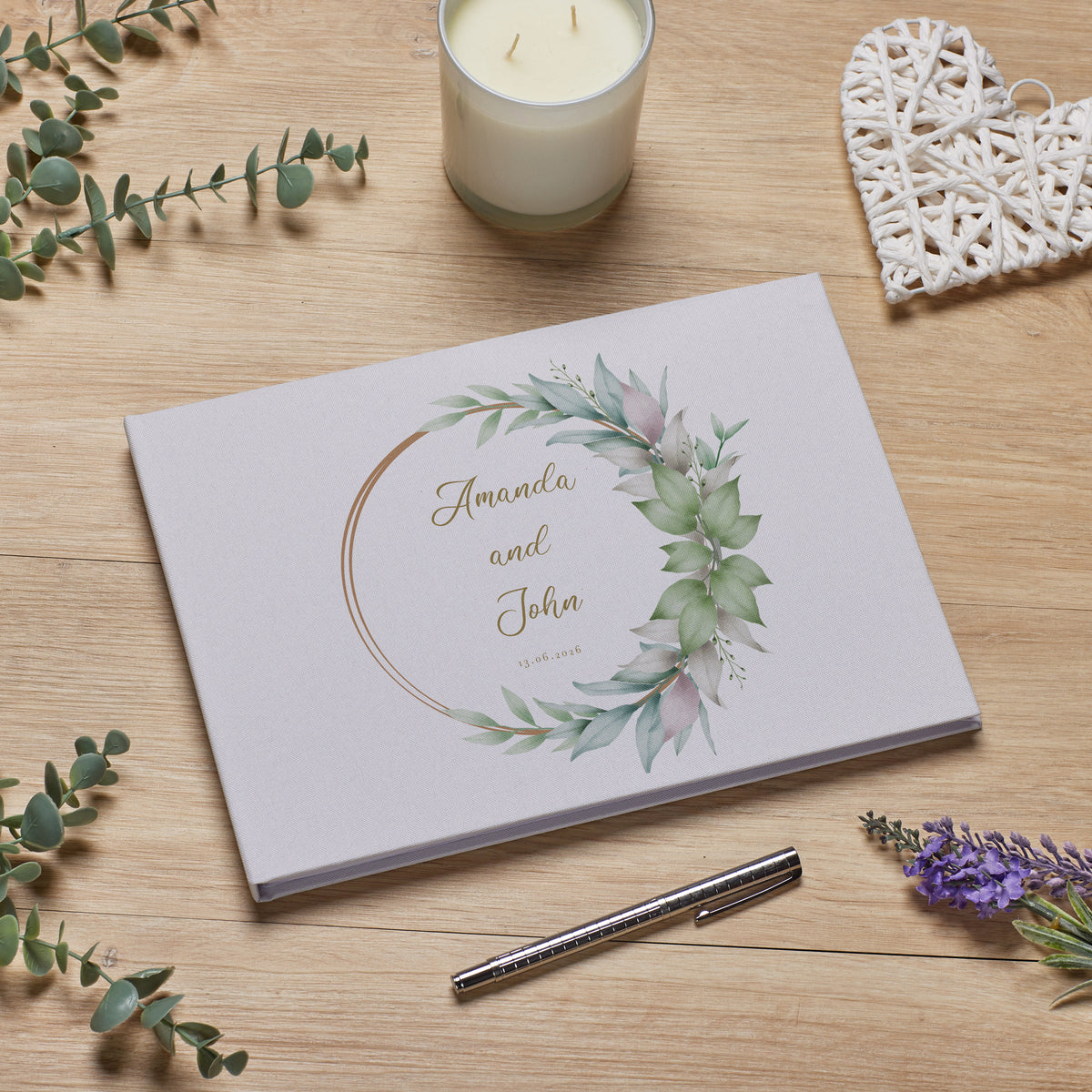 Personalised Large Wedding Guest Signing Book A4 Size Memory Message Book ukgiftstoreonline