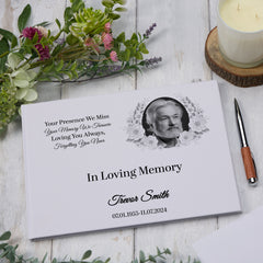 Personalised Large Condolence Book For Sympathy & Remembrance With photo