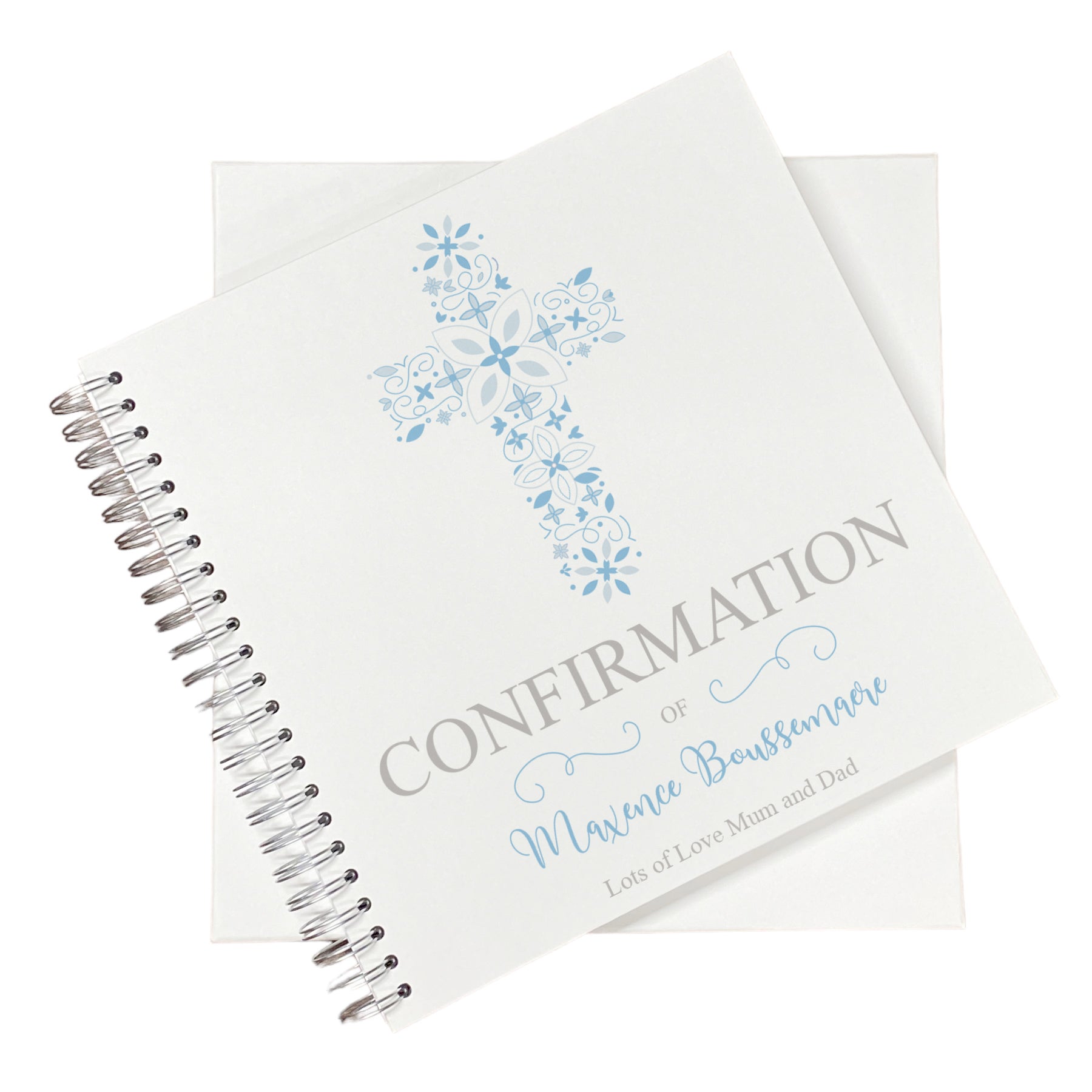 Large Confirmation  Memories Photo Album Scrapbook Guest Book Boxed Blue Cross