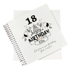 Large Black Birthday Photo Album Scrapbook Guest Book Gift Box any Age