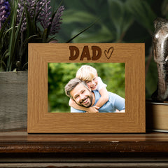 Oak Picture Photo Frame Dad Heart Gift Father's Day Landscape