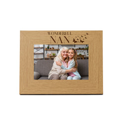 Wholesale Pack of 5 - Nan Butterfly Gift Wooden Engraved Photo Frame