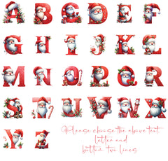 Personalised Christmas Red Lettering Family Baby Couples Memory Book