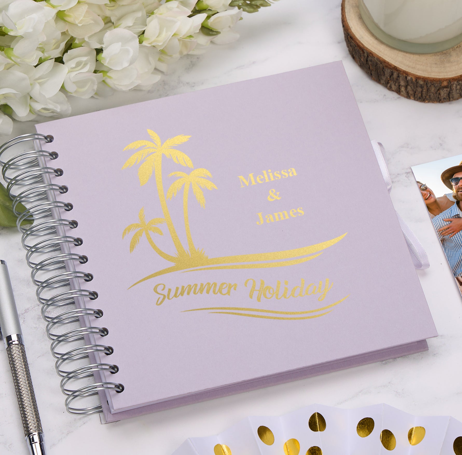Personalised Tropical Paradise Summer Holidays Journal Album Multiple Colour Scrapbook
