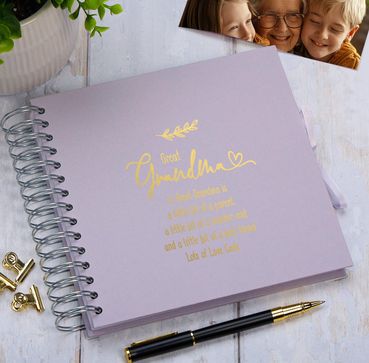Personalised Great Grandma Multiple Colours Scrapbook or Photo Album Gift With Sentiment