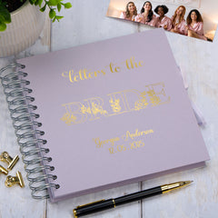 Custom Letters to the Bride Guest Book, Personalised Bridal Shower Scrapbook, Floral Letters Bride-to-Be Gift Keepsake Album