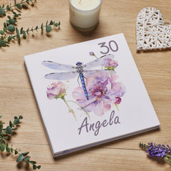 Personalised Any Age Luxury Birthday Photo Album With Dragonfly 16th 18th 21st 30th 40th 50th 60th