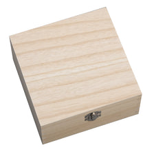 Wholesale Trade Pack of 4 - 17cm x 17cm x 7cm Wooden Craft Storage Boxes
