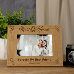 Personalised Maid Of Honour Photo Frame Wedding Gift