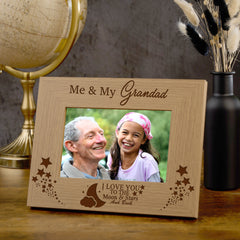 Me and My Grandad Love You To The Moon Photo Frame Gift grandad photo frame ukgiftstoreonline